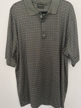 Bobby Jones Olive Green Grid-Check Polo